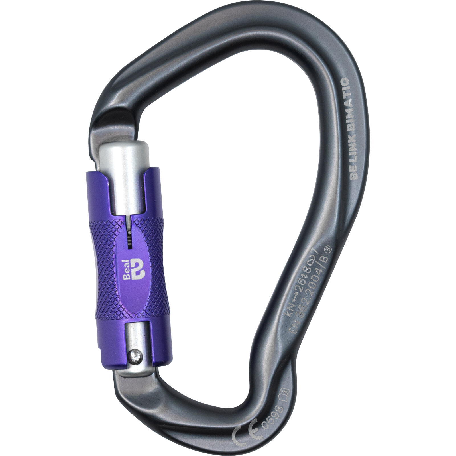 Karabinek wspinaczkowy Beal Be Link Bi Matic - darkstone