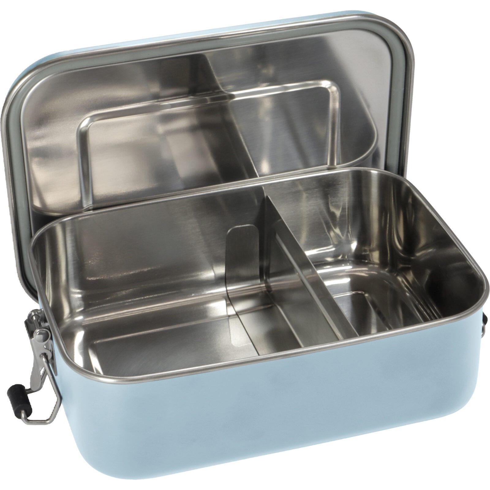 Edelstahl-Proviantdose Lunchbox Deluxe 1,2 L iceblue 3/4