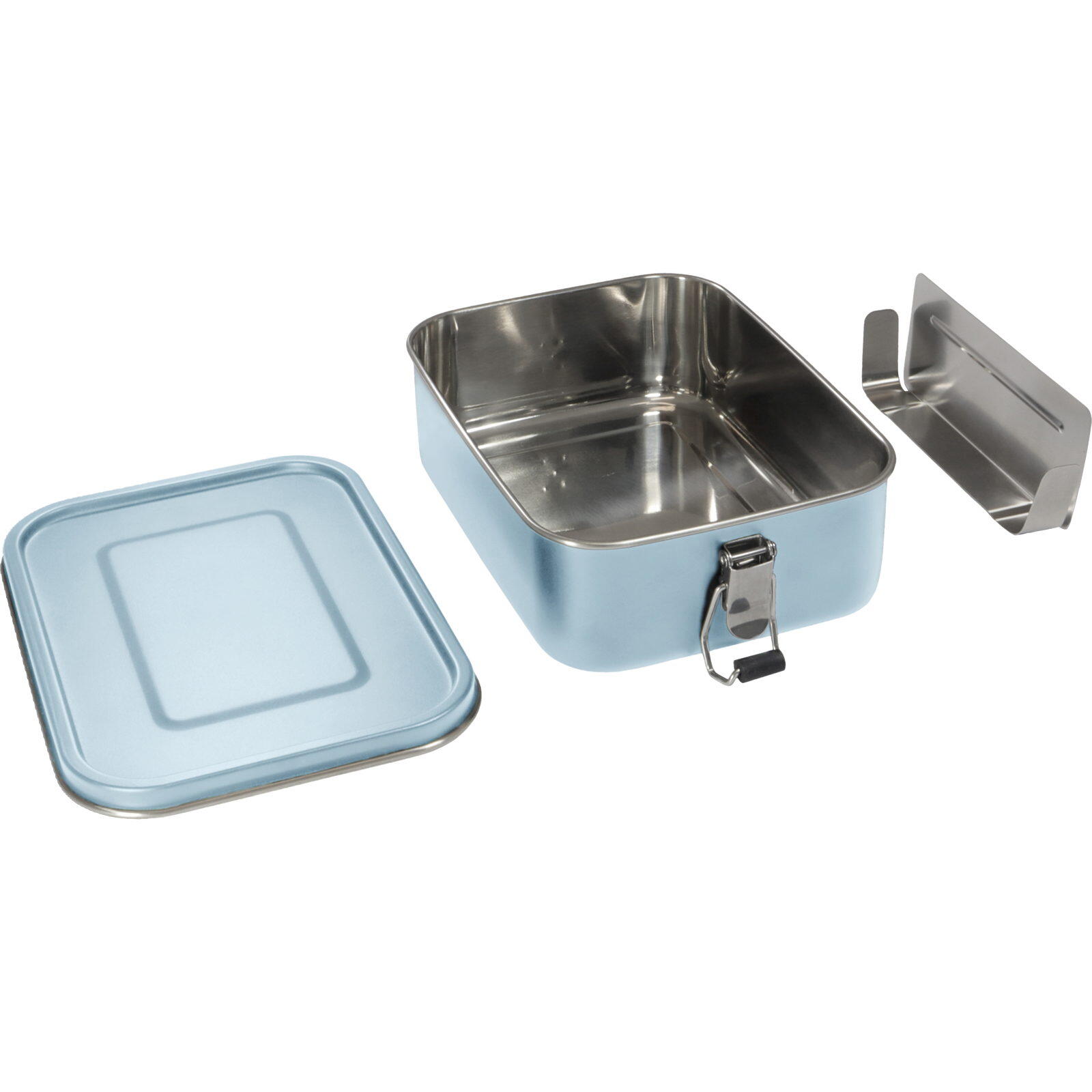 Edelstahl-Proviantdose Lunchbox Deluxe 1,2 L iceblue 2/4