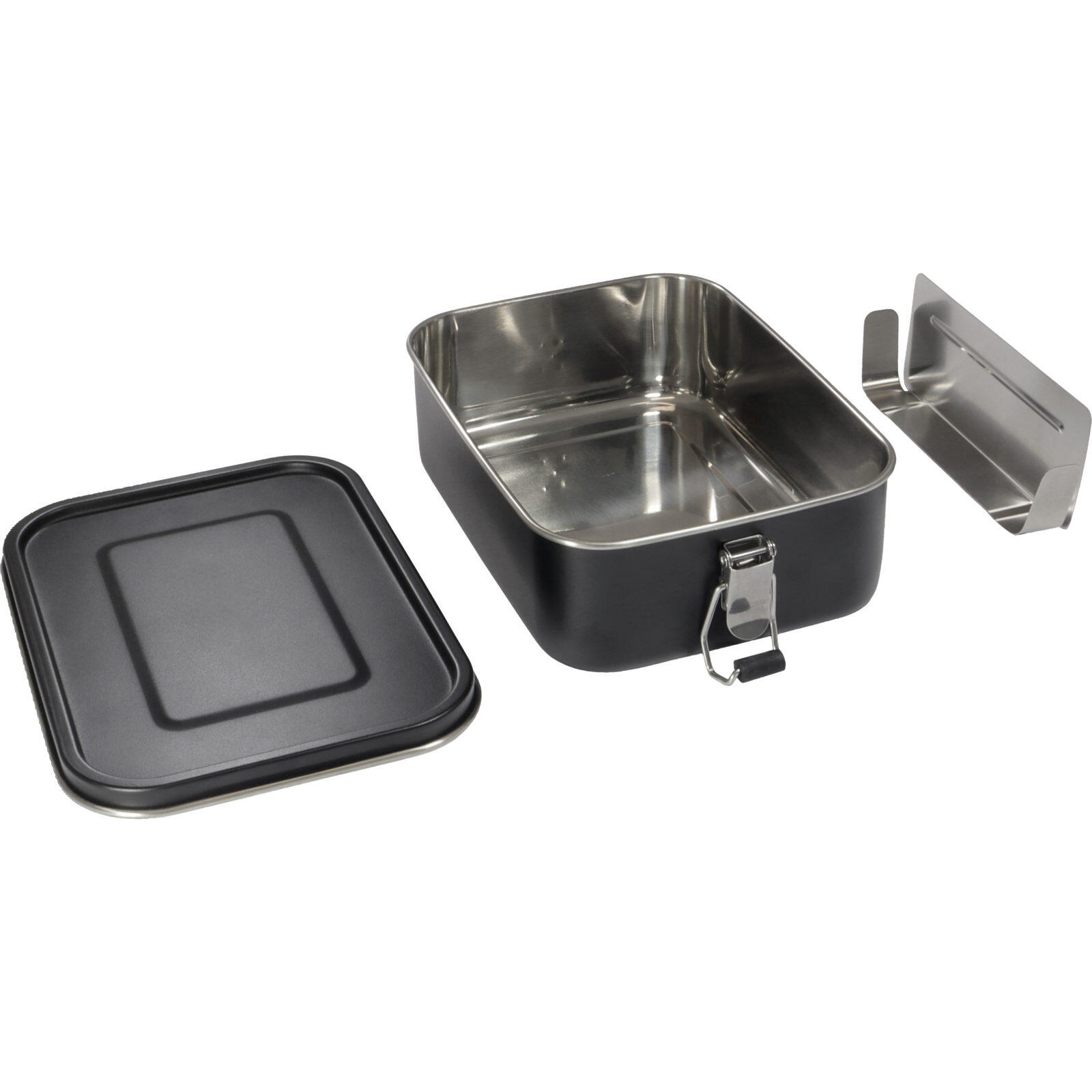 Edelstahl-Proviantdose Lunchbox Deluxe 0,8 L black 2/4