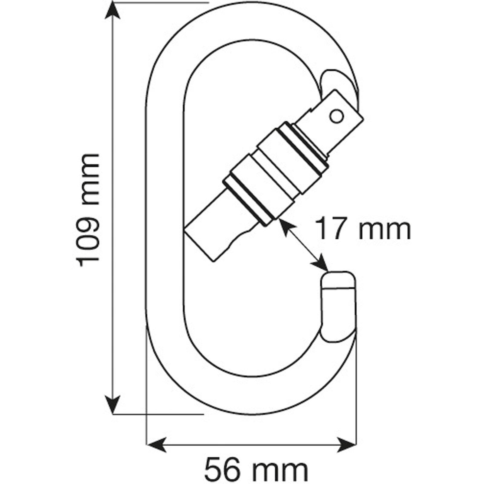 Karabinek owalny CAMP 1455 Oval Pro Lock 30 kN 2/3