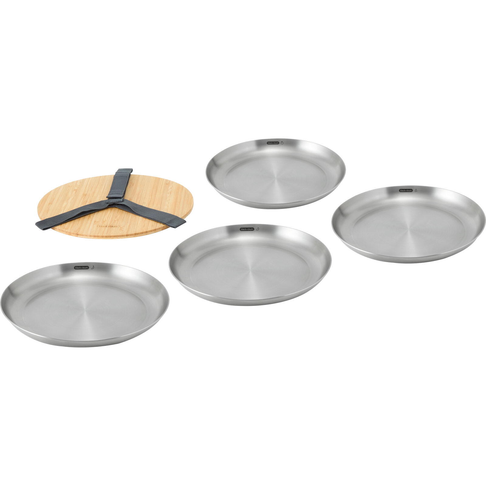 Teller-Set Stainless Steel Plate Set 3/7