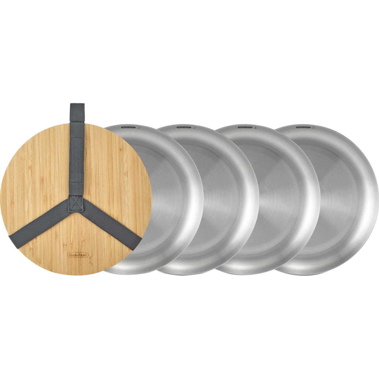Teller-Set Stainless Steel Plate Set 4/7