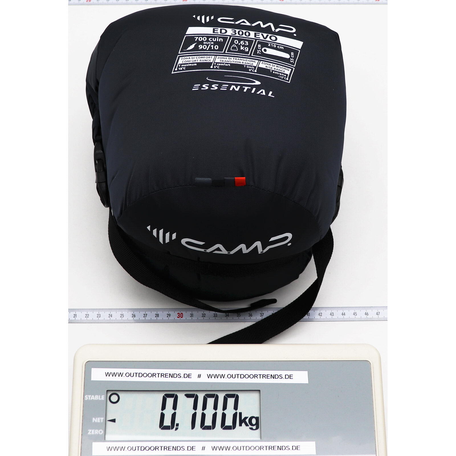 Daunen-Schlafsack ED 300 Evo asphalt grey-black 2/2