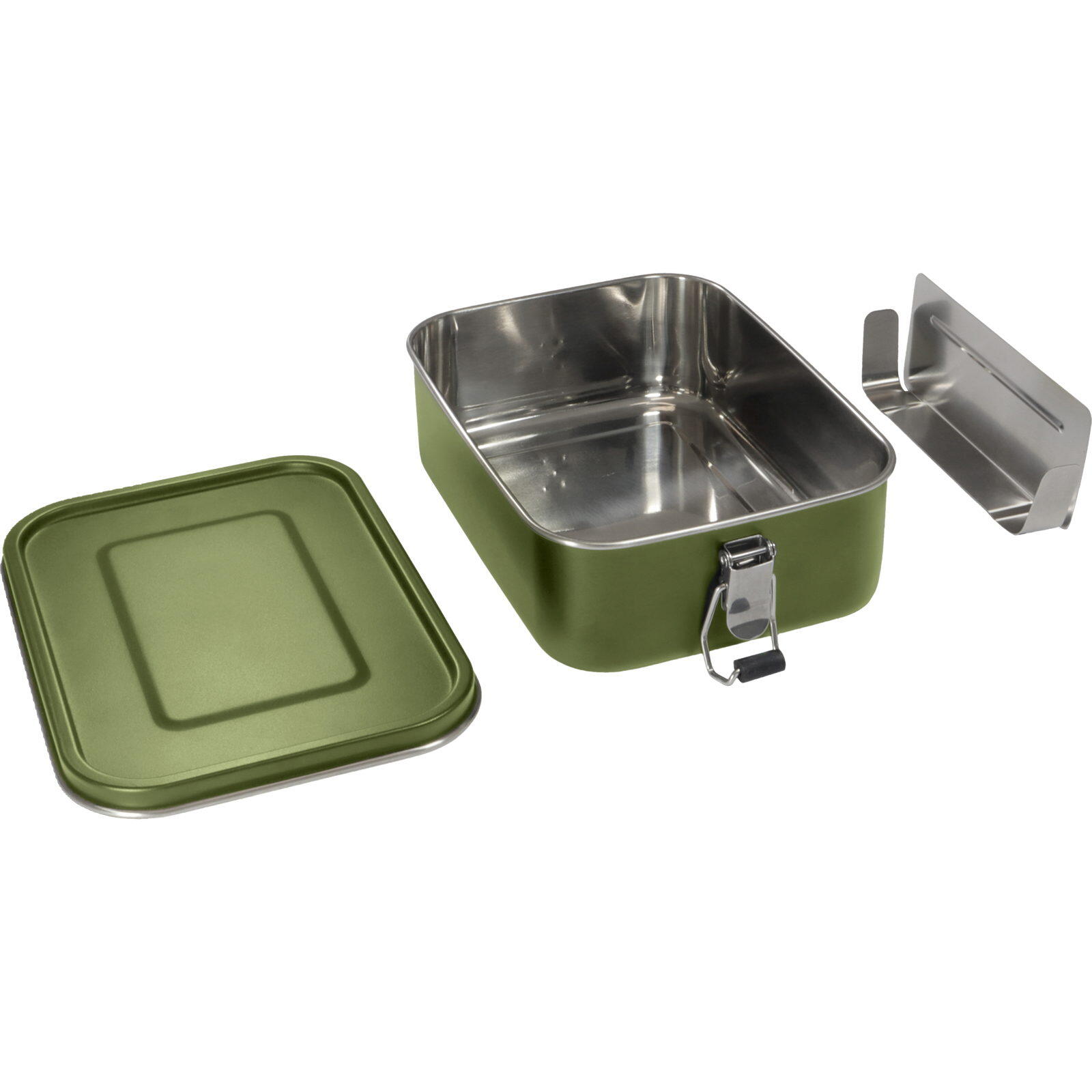 Edelstahl-Proviantdose Lunchbox Deluxe 1,2 L olive 2/4