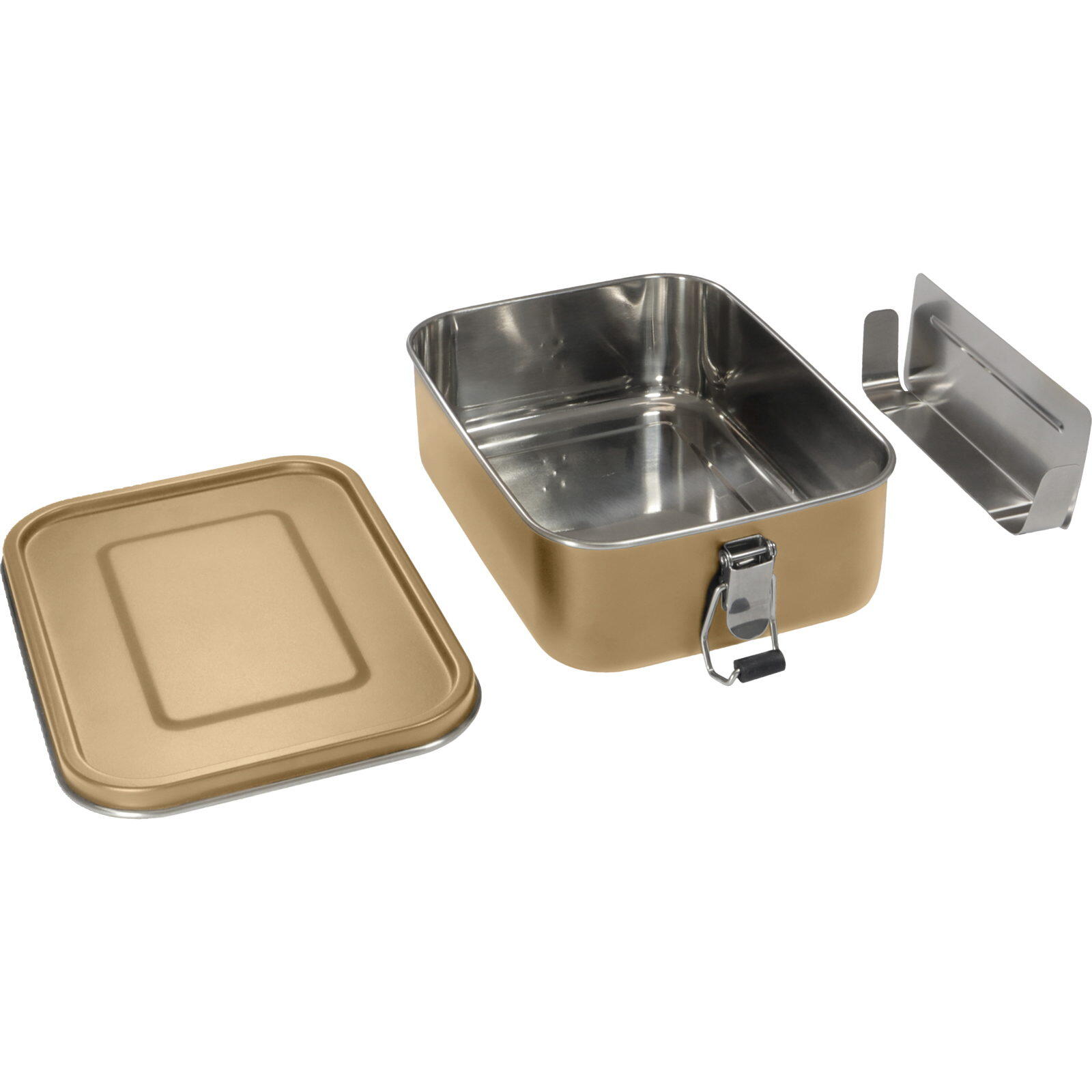 Edelstahl-Proviantdose Lunchbox Deluxe 0,8 L beige 2/4