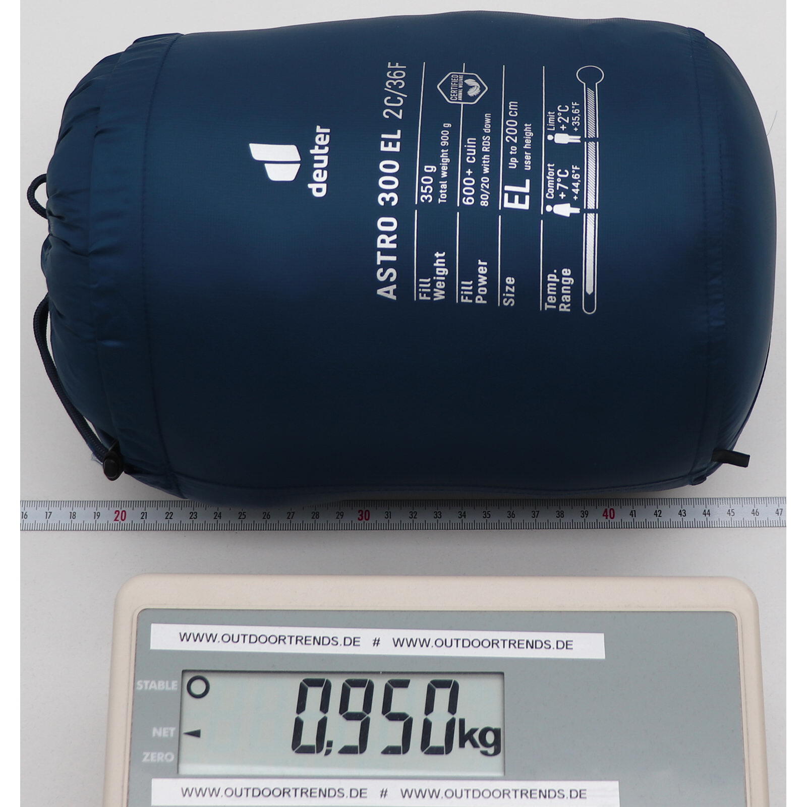 Śpiwór puchowy Deuter Astro 300 EL (200 cm) 7/7