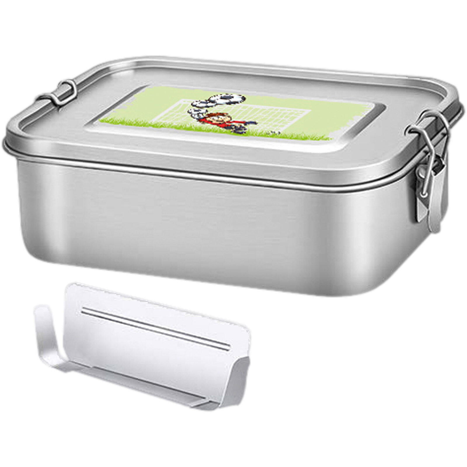 Edelstahl-Proviantdose Lunchbox Deluxe 0,8 L football 3/4