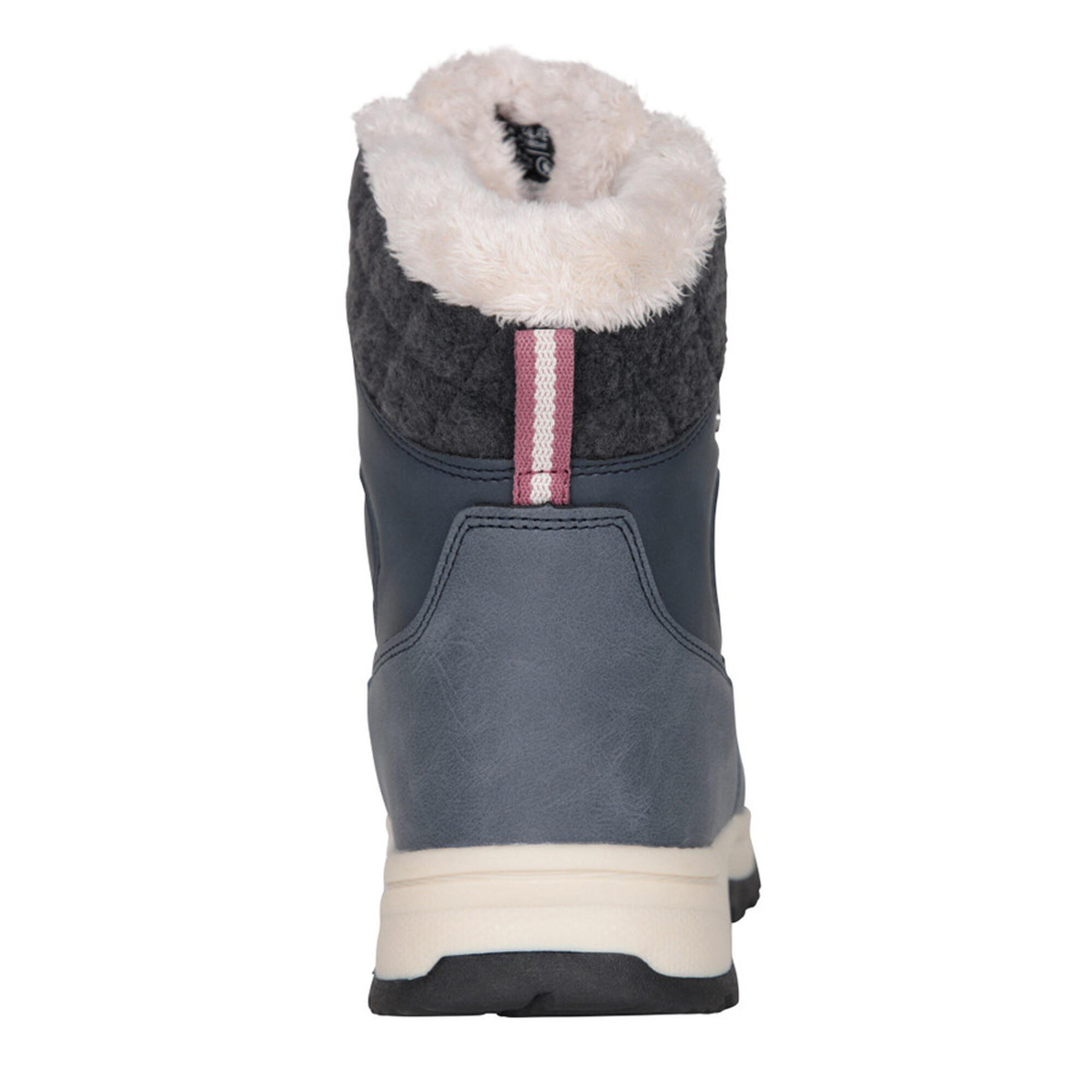 Womens/Ladies Tundra Leather Snow Boots (Navy) 2/4