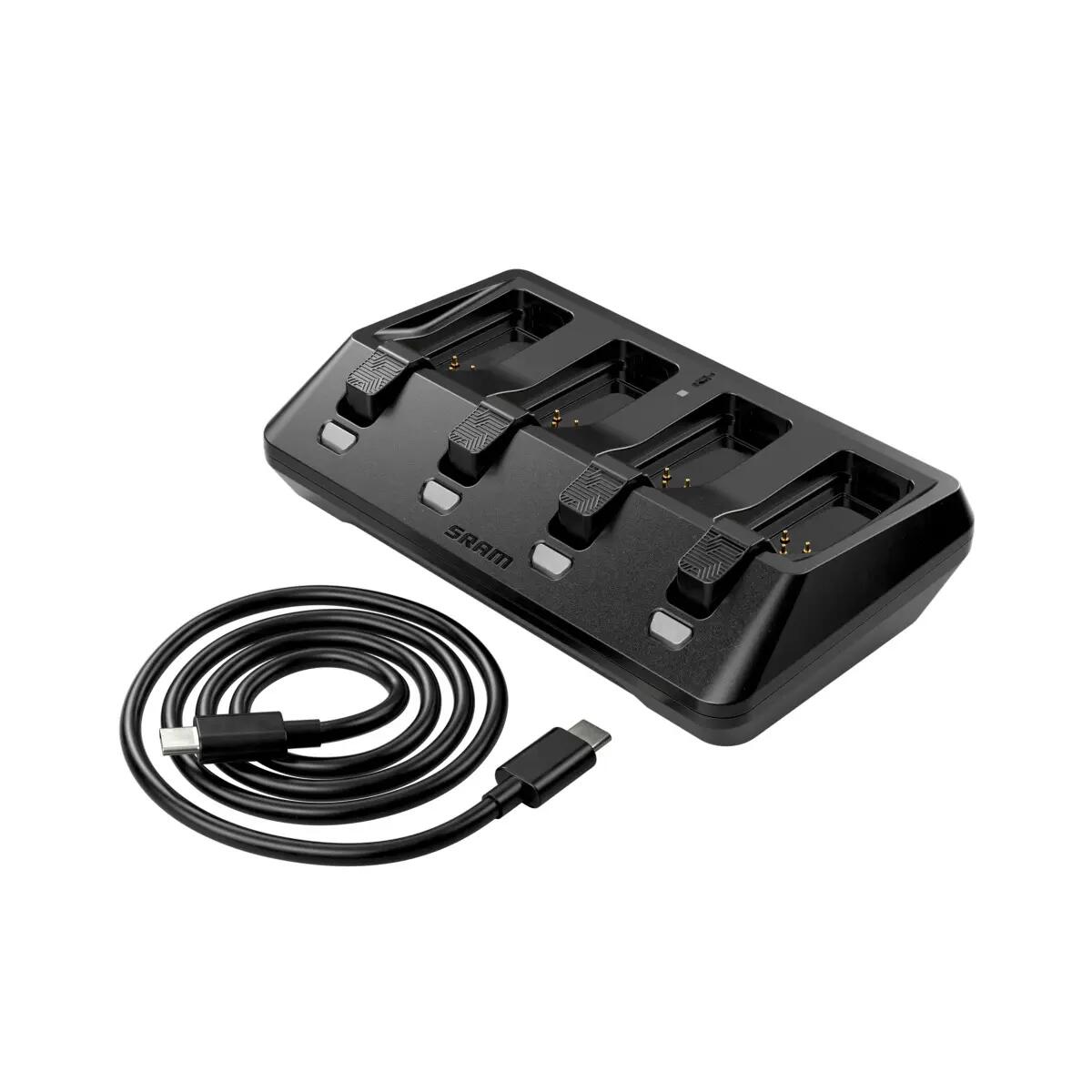 Chargeur de batterie 4 Ports simultanes + Cordon Usb-c Sram AXS 2/2