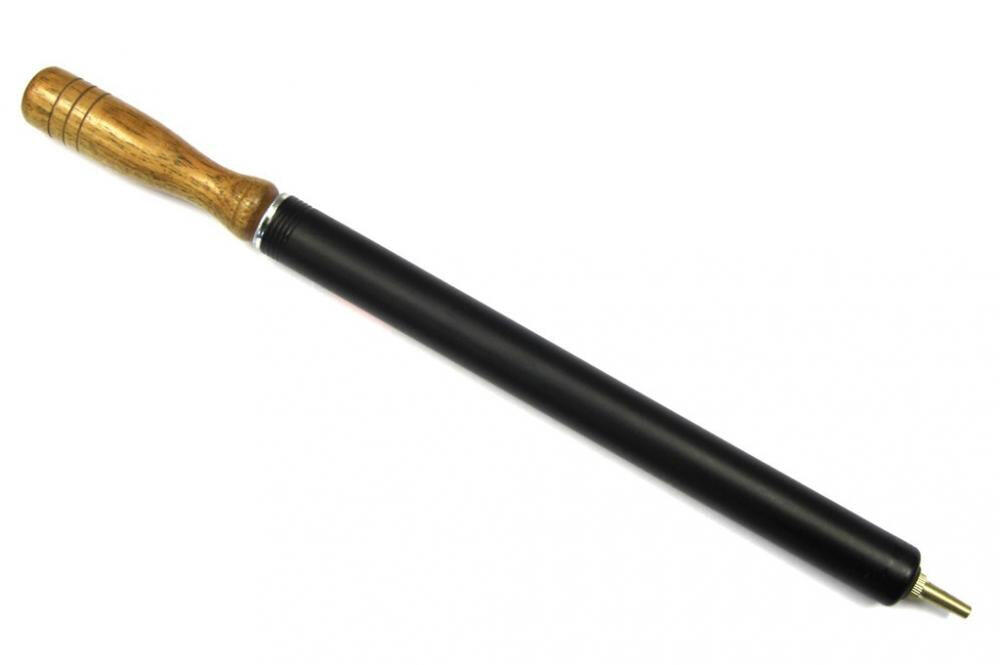 Fussballpumpe mit Holzgriff 250mm schwarz 2/3