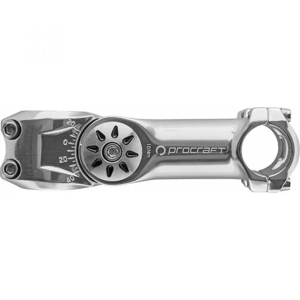 Procraft Potence Ahead réglable 25,4 mm 70°-130° / 125 mm Argent - ergonomi... 2/3
