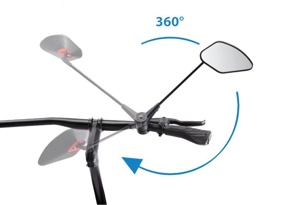 Krampe Fahrradspiegel KF Sport Typ D 35° rechts, große Außenklemmung, schwarz... 3/3