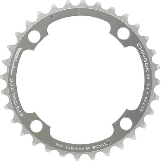TA plateau Chinook 40 dents argent Ø104 centre TA