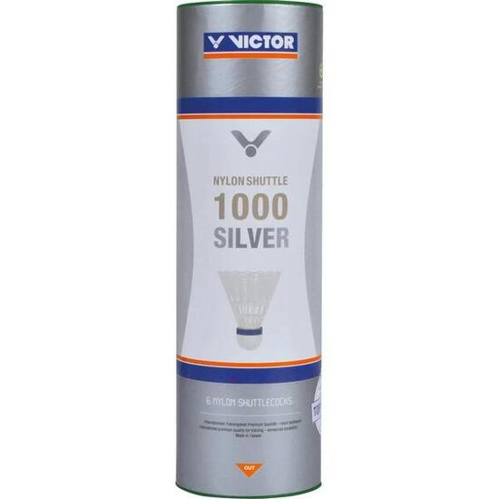 Tuba z 6 lotkami do badmintona Victor Nylon Shuttle 1000