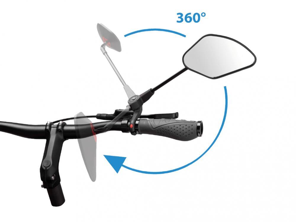 Krampe Fahrradspiegel KF Sport Typ A rechts mittlere Aussenklemmung schwarz 3/3