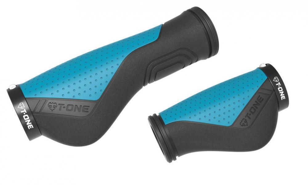 T-One handgrepen Ripple Ergo zw/blauw 130+90mm 1x schroefbeveiliging 2/3