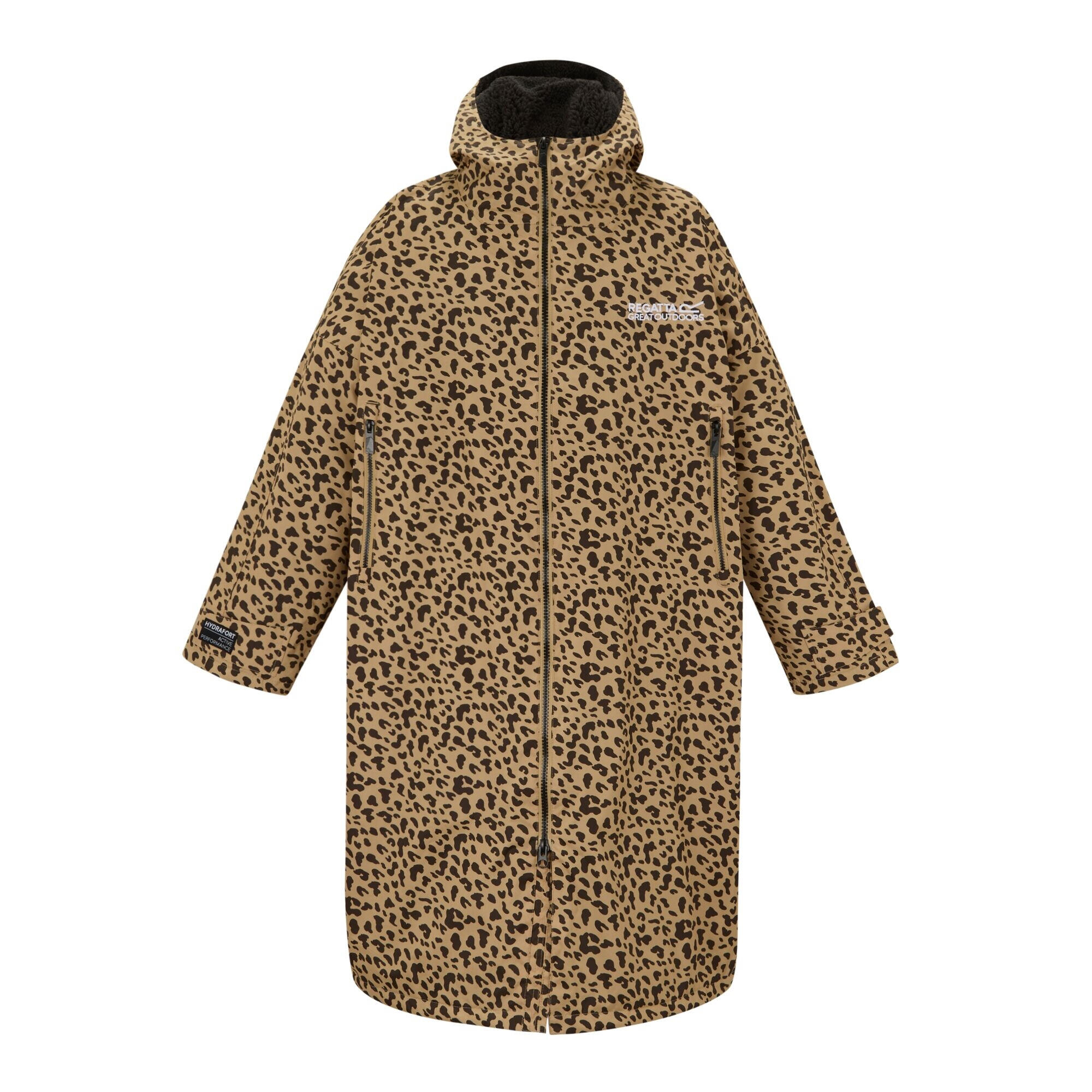 Regatta Unisex Adult Leopard Print Waterproof Reversible Changing Robe