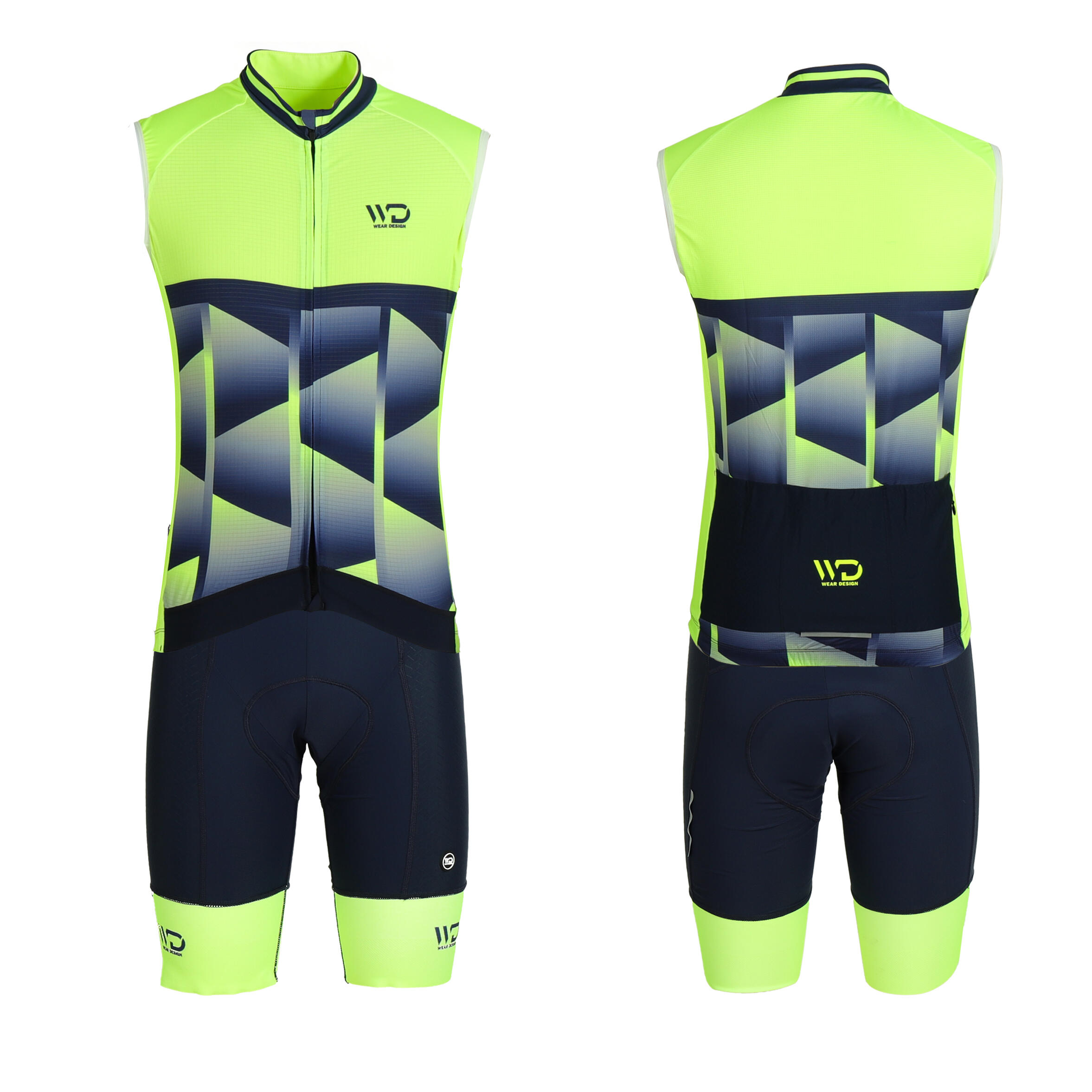 Maillot Cycliste Homme Zippé Intégral Jaune 3XL – Polyester, Occasion Très Bon état