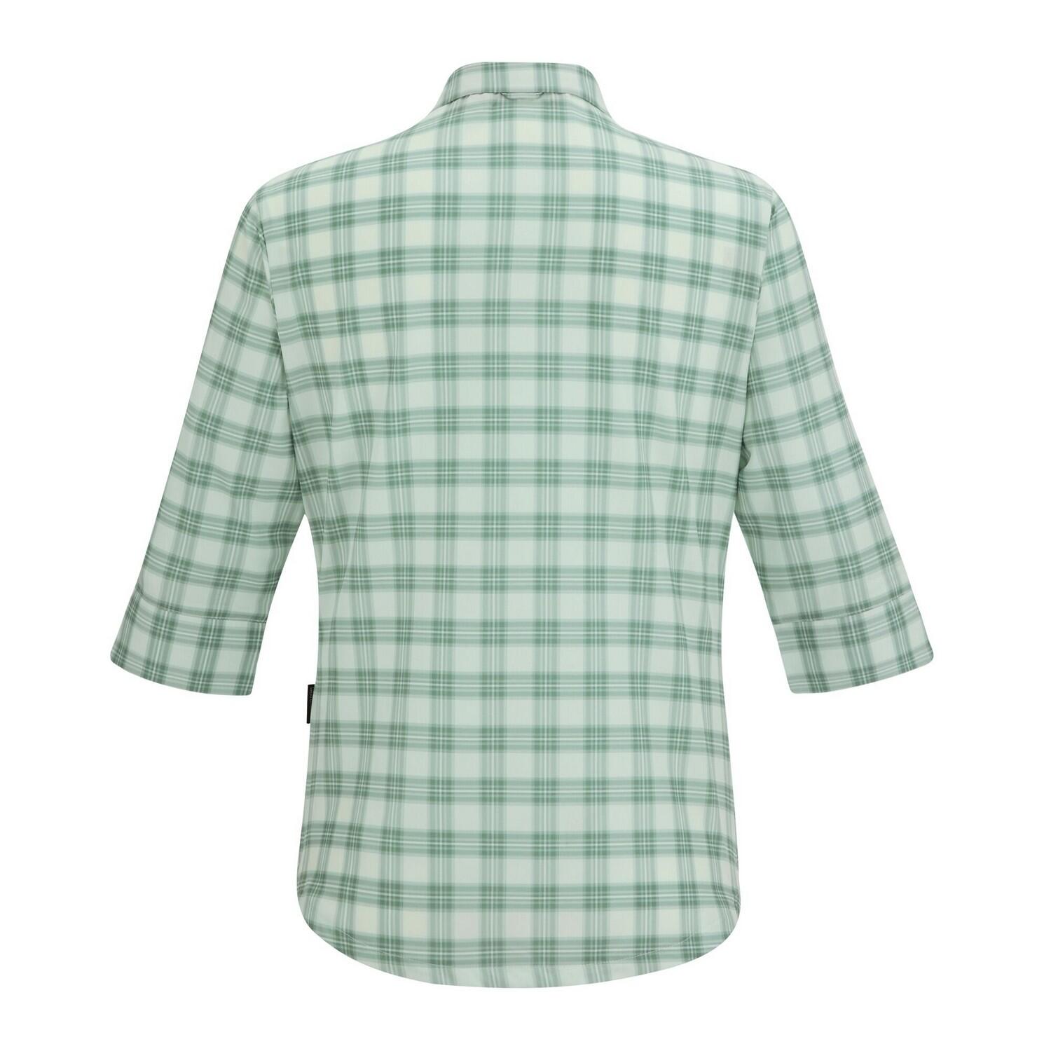 Chemisier Manches ¾ Motif/style À Carreaux KERALIN Femme (Vert À Carreaux) 2/5