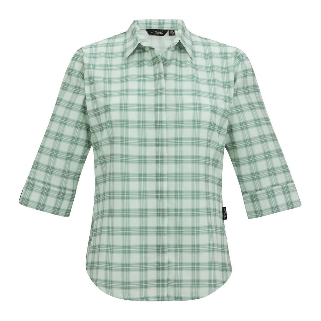 Womens/Ladies Keralin Checked Shirt (Ocean Mist)