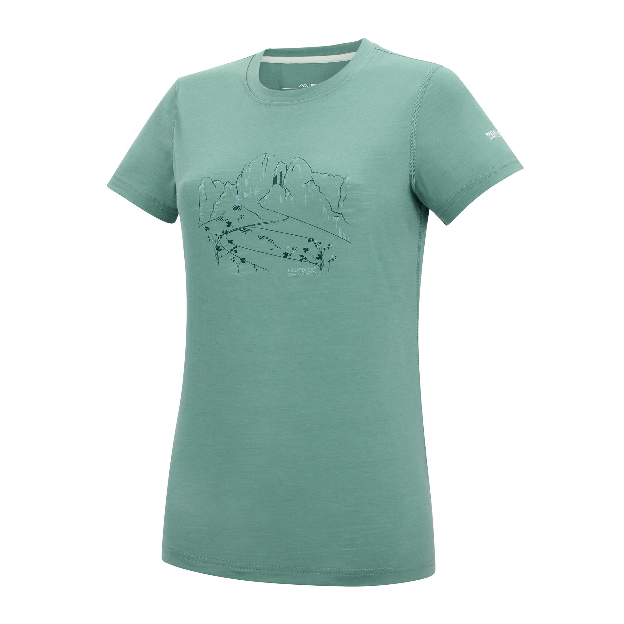 Tshirt Manches Courtes Motif/style Imprimé ESCADE Femme (Turquoise Pastel 3/5