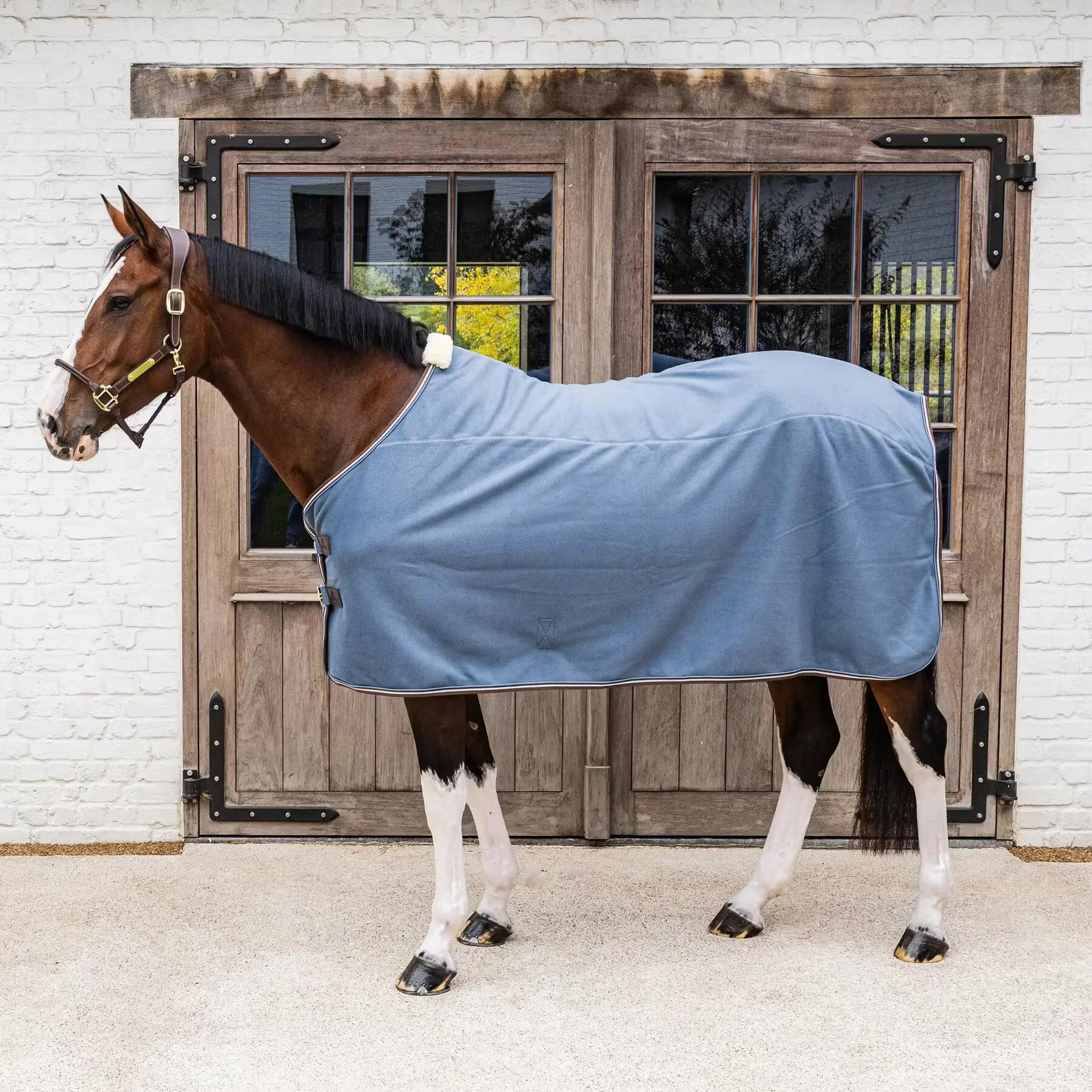 Chemise séchante fleece heavy melange dusty blue 140-6'3 2/4