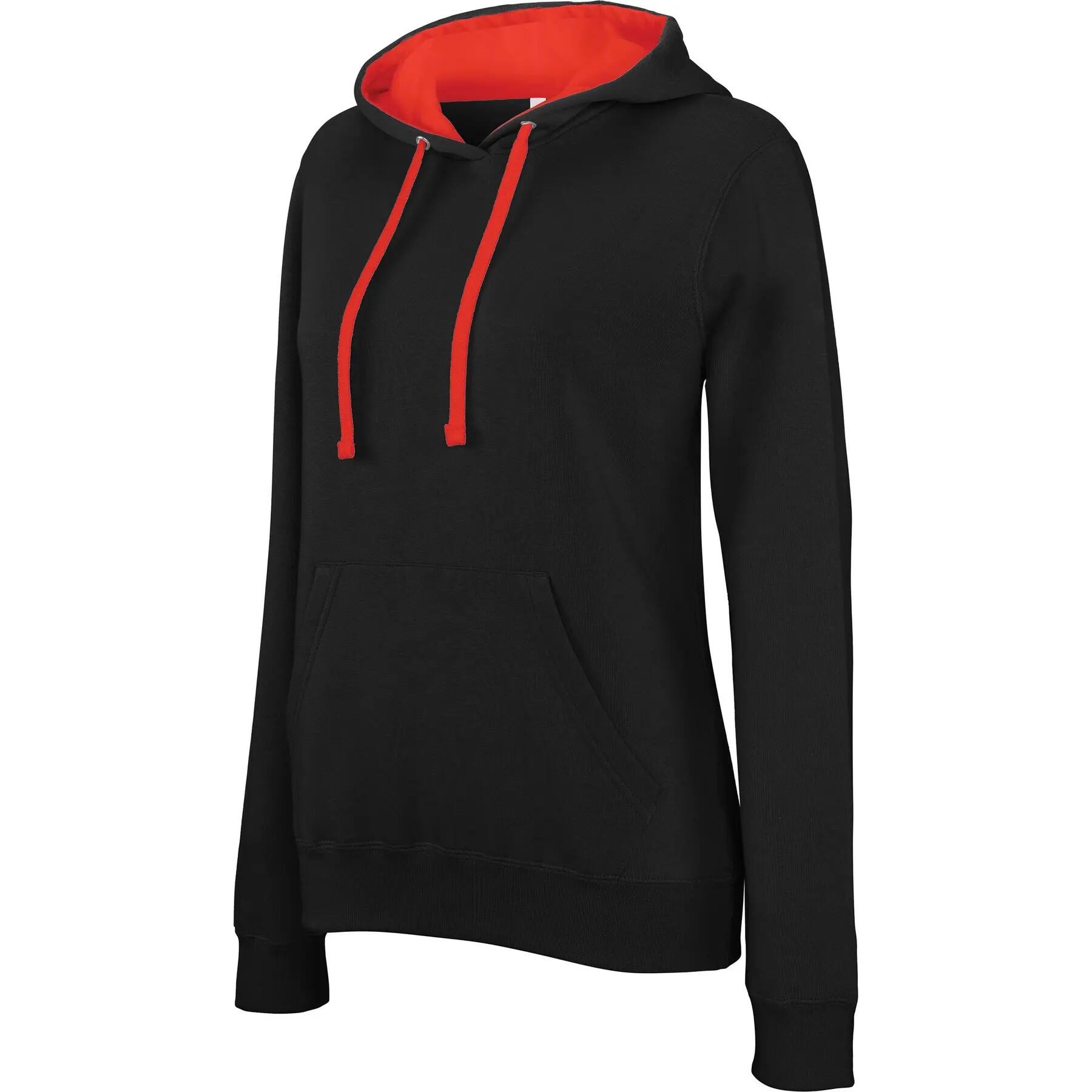 Hoodie Damen Kariban Contrastée 2/3