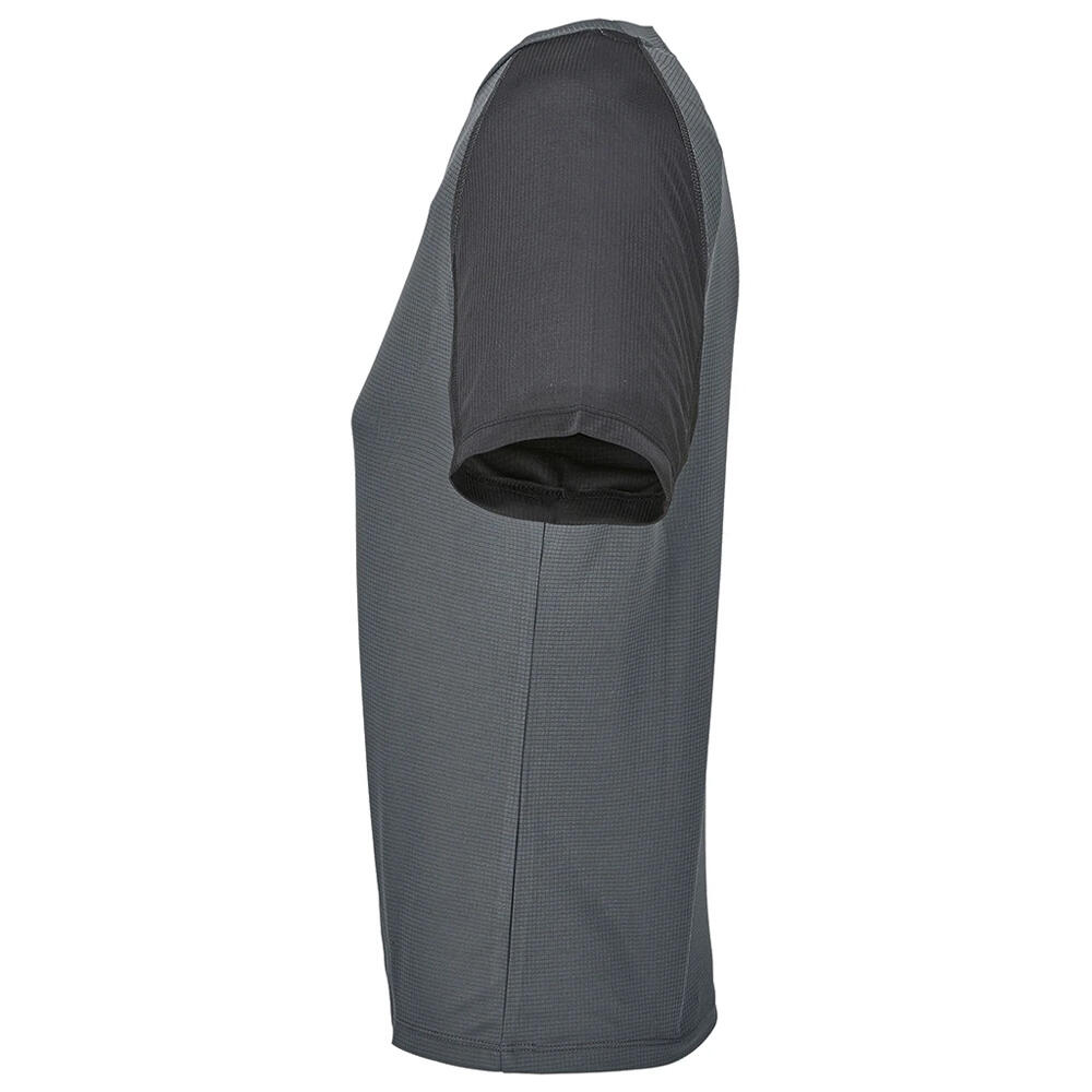 Maglietta Ripstop Donna SOLS Performance Nero Carbone 3/4
