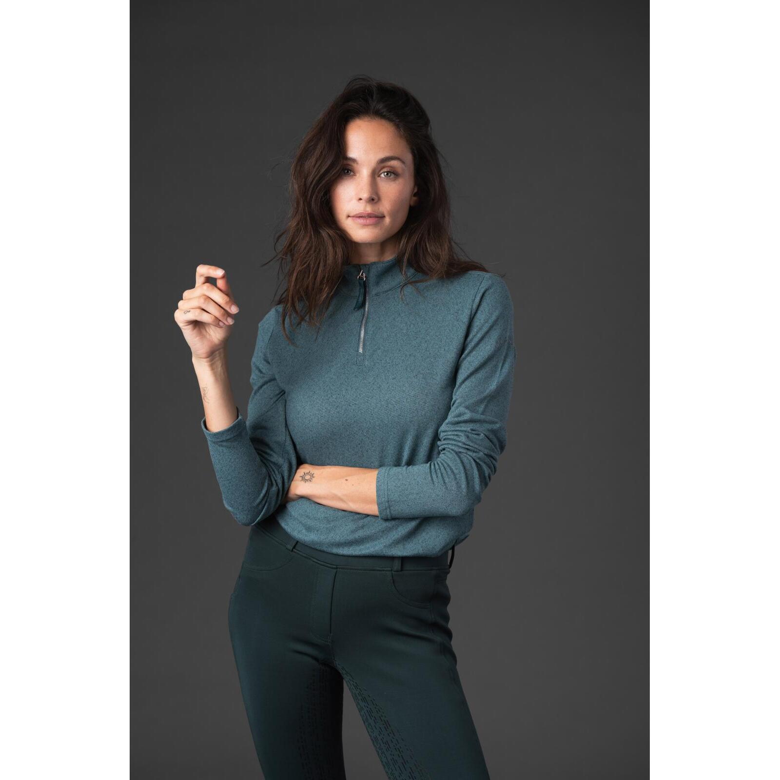 Maillot équitation 1/2 zip femme Equipage Stacey 3/5