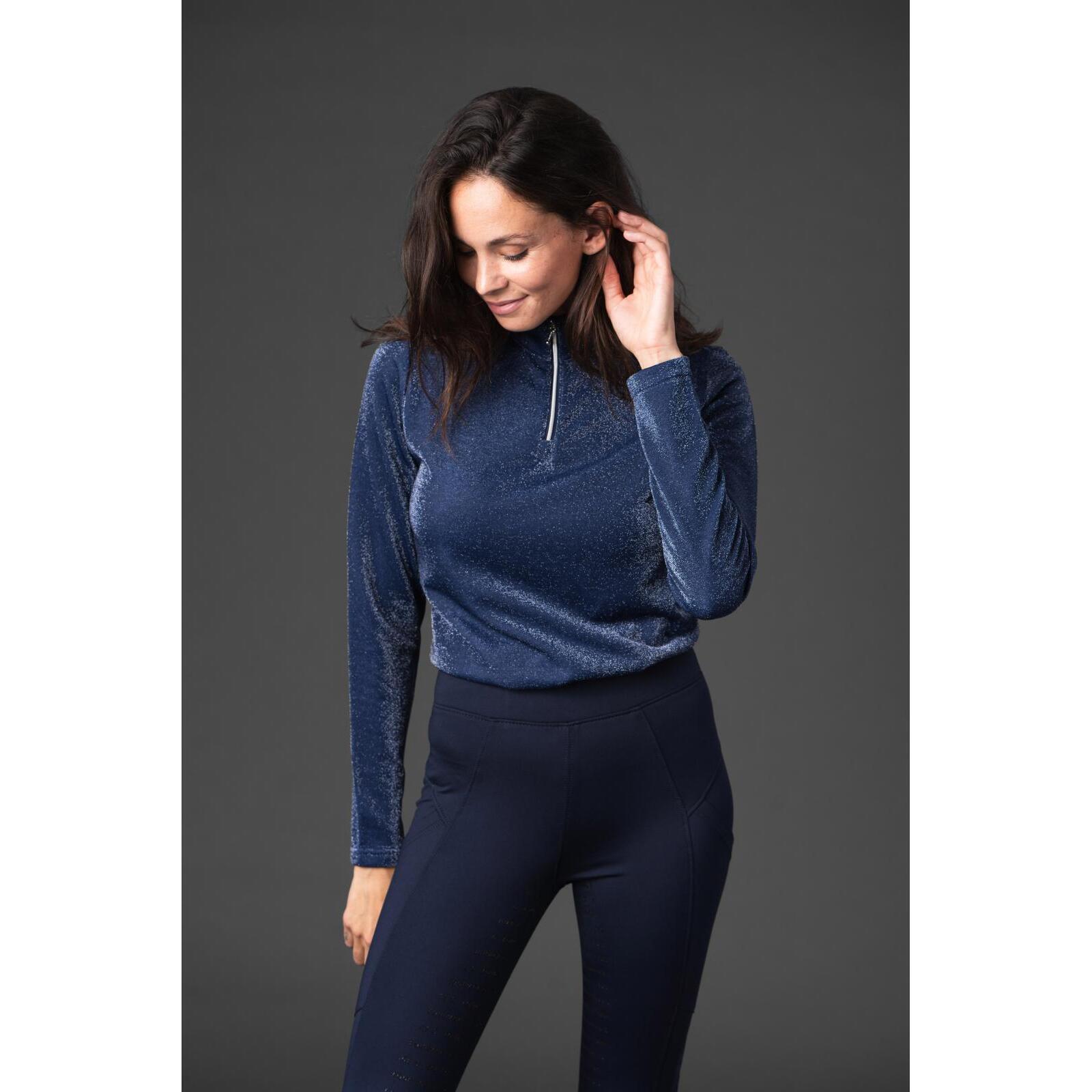 Maillot équitation 1/2 zip femme Equipage Shimmer 3/5