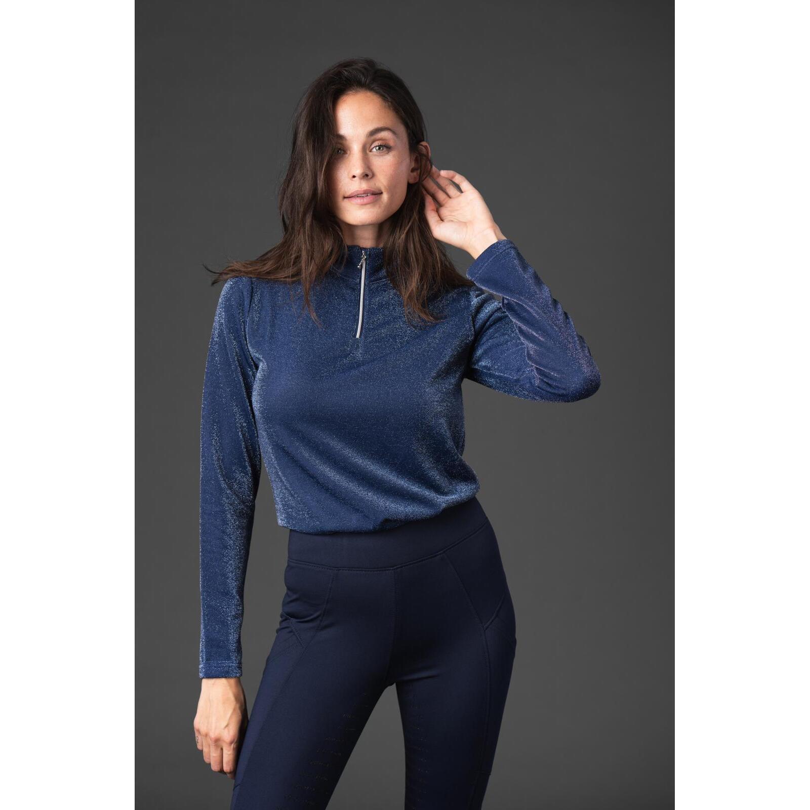 Maillot équitation 1/2 zip femme Equipage Shimmer 5/5