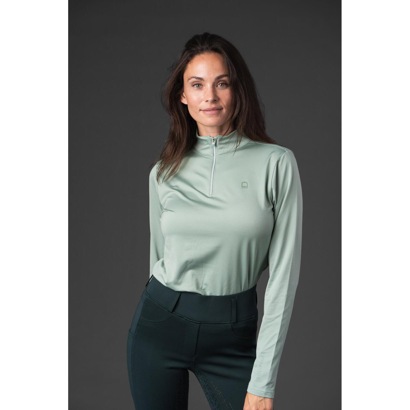 Maillot équitation 1/2 zip femme Equipage Kolyma 3/5