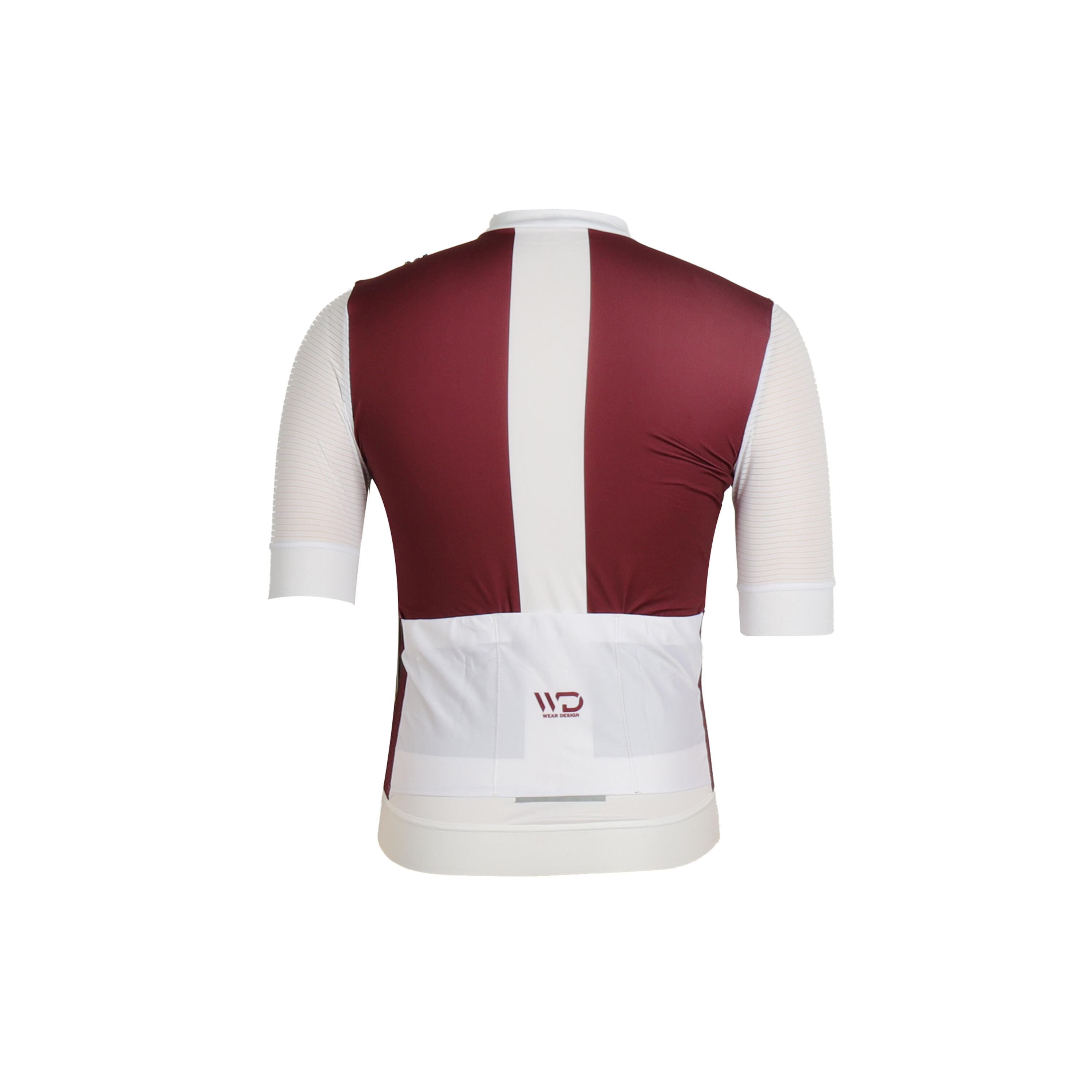 Maillot de cyclisme homme DRAFT bordeaux/blanc 2/4