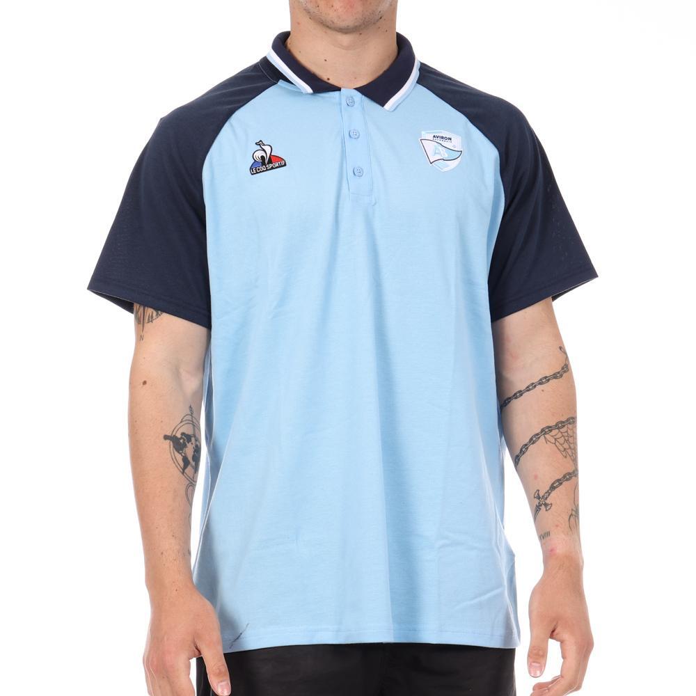 Men's Le Coq Sportif Aviron Bayonnais Presentation Polo Shirt Blue