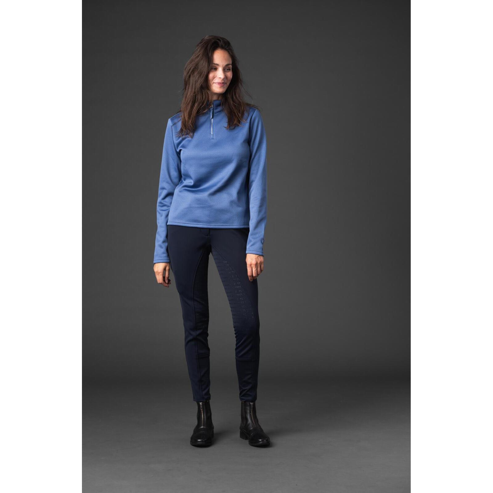 Maillot équitation 1/2 zip femme Equipage Scarlet 3/5