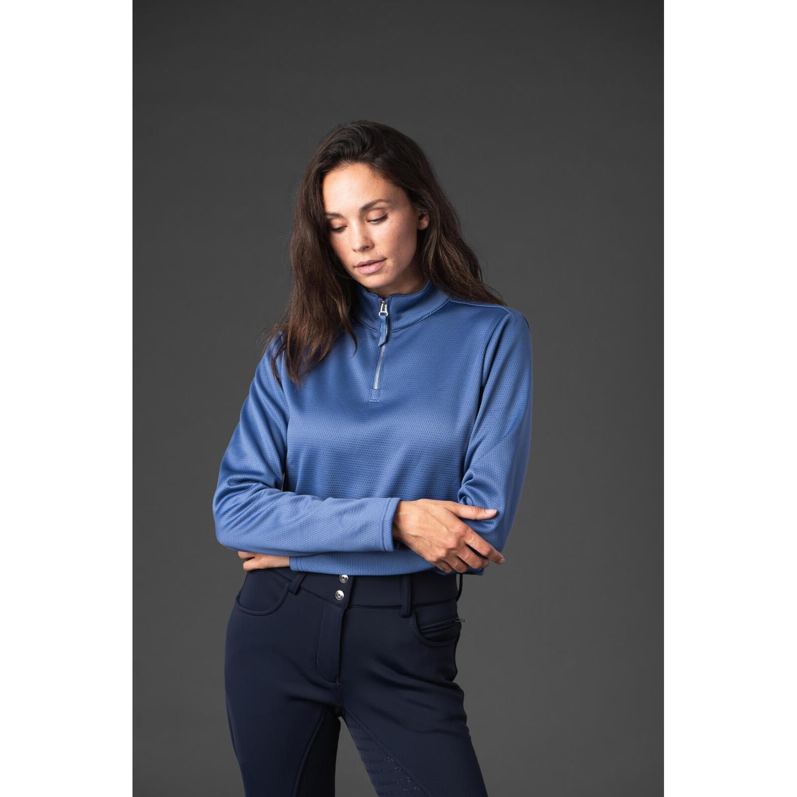Maillot équitation 1/2 zip femme Equipage Scarlet 4/5