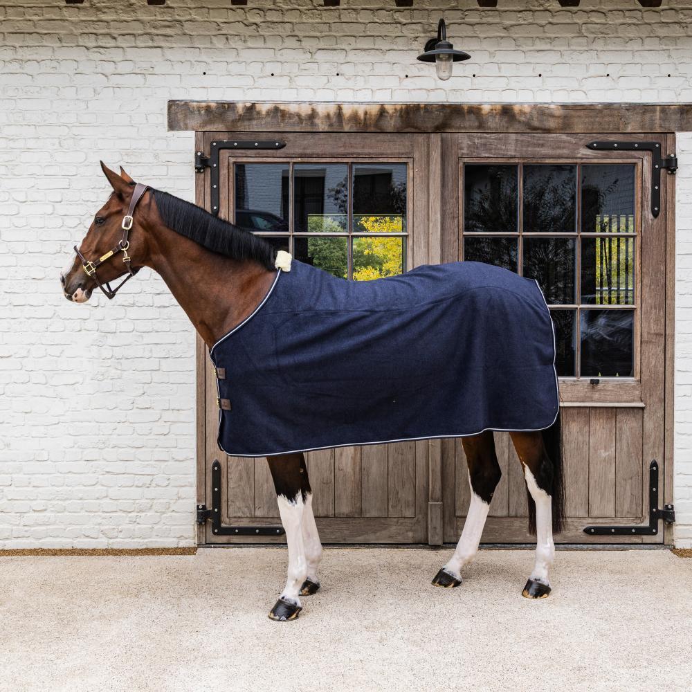 Chemise séchante fleece heavy melange marine 160-7'0 3/5