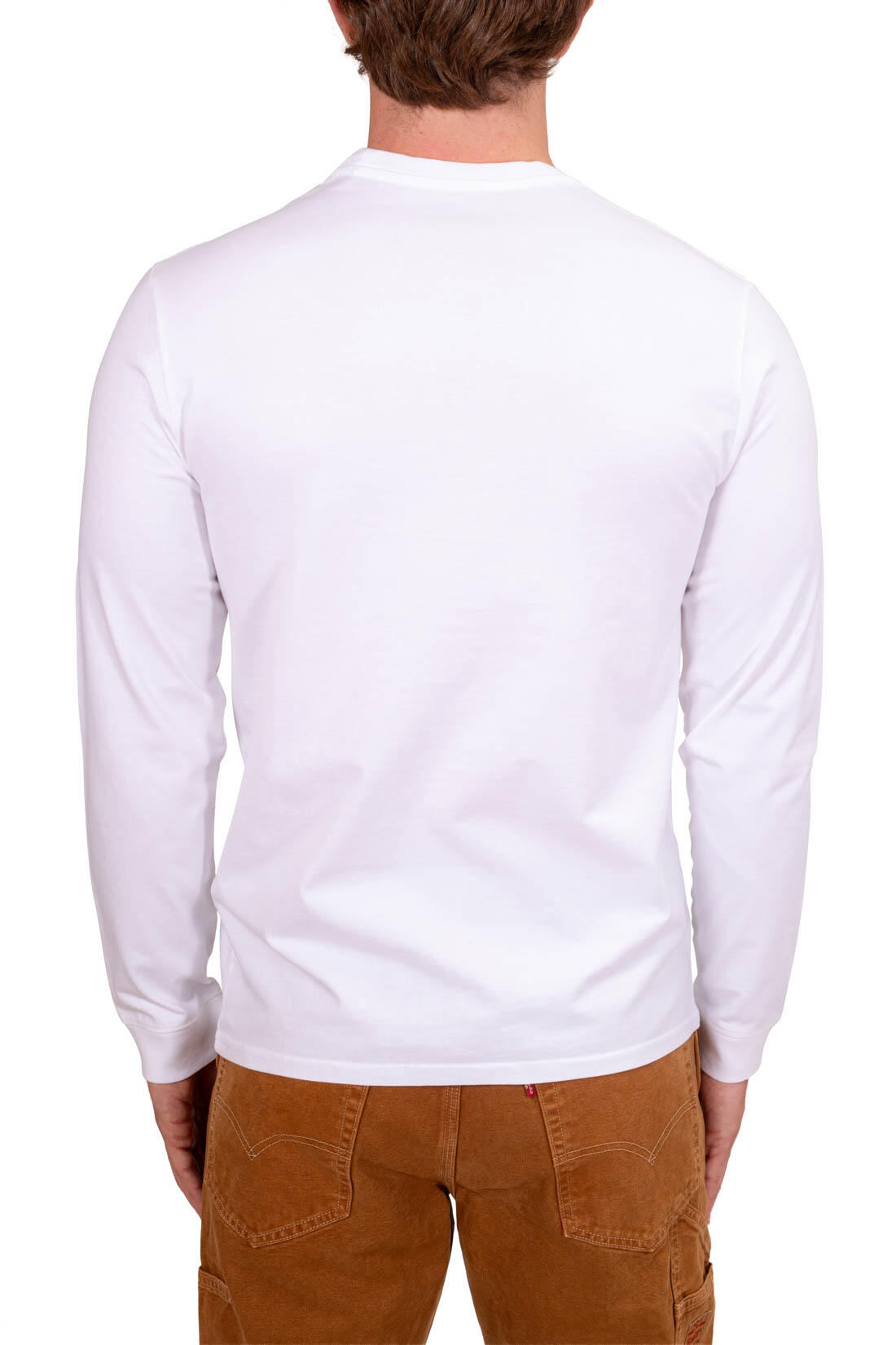 T-shirt pour homme Levi's Ls rouge ls original hm tee Blanc 3/5