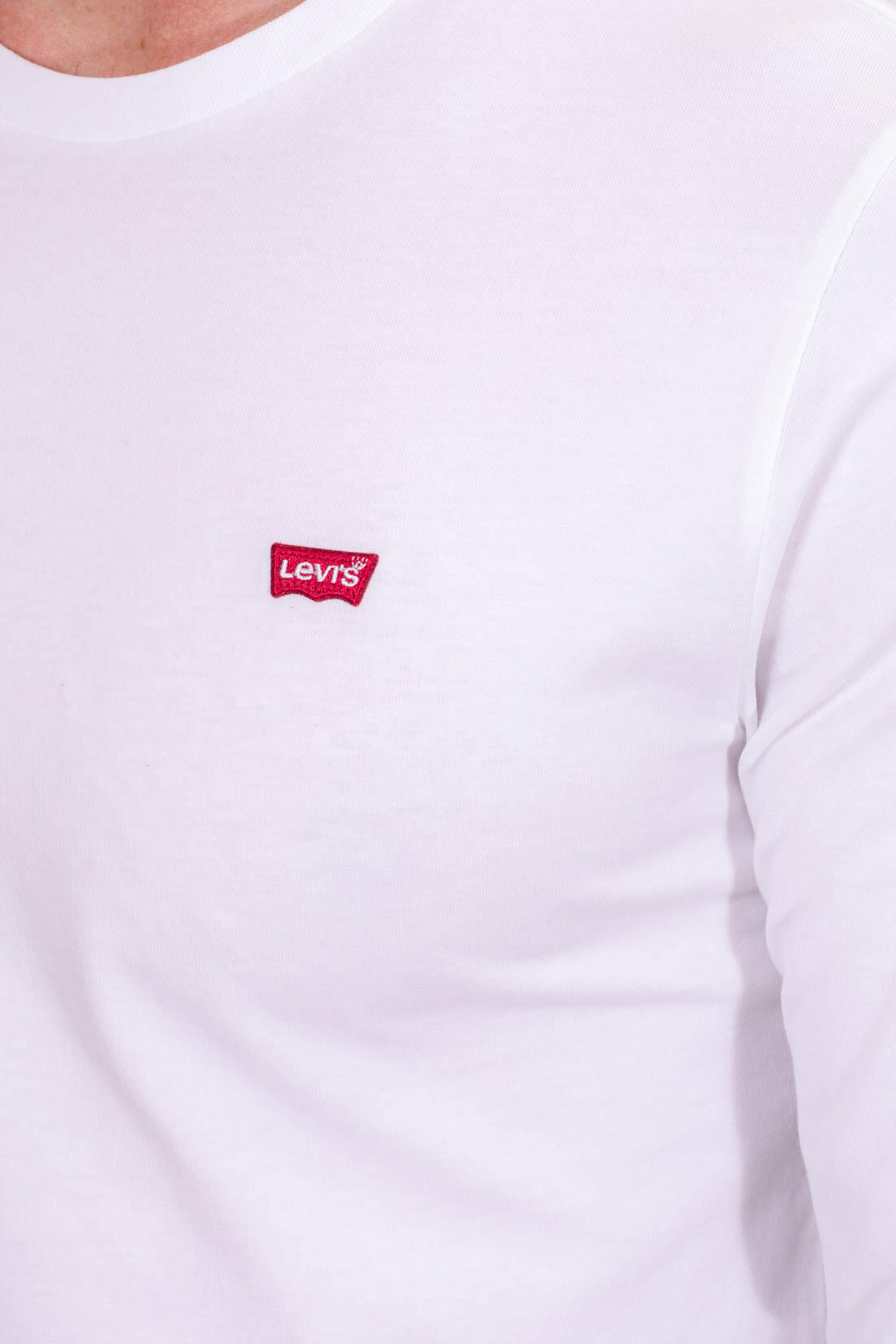 T-shirt pour homme Levi's Ls rouge ls original hm tee Blanc 4/5