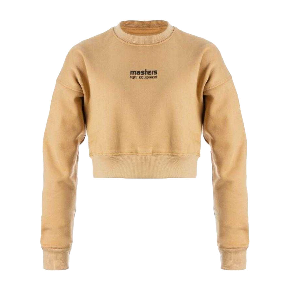 Womens/Ladies Cropped Sweatshirt (Beige)