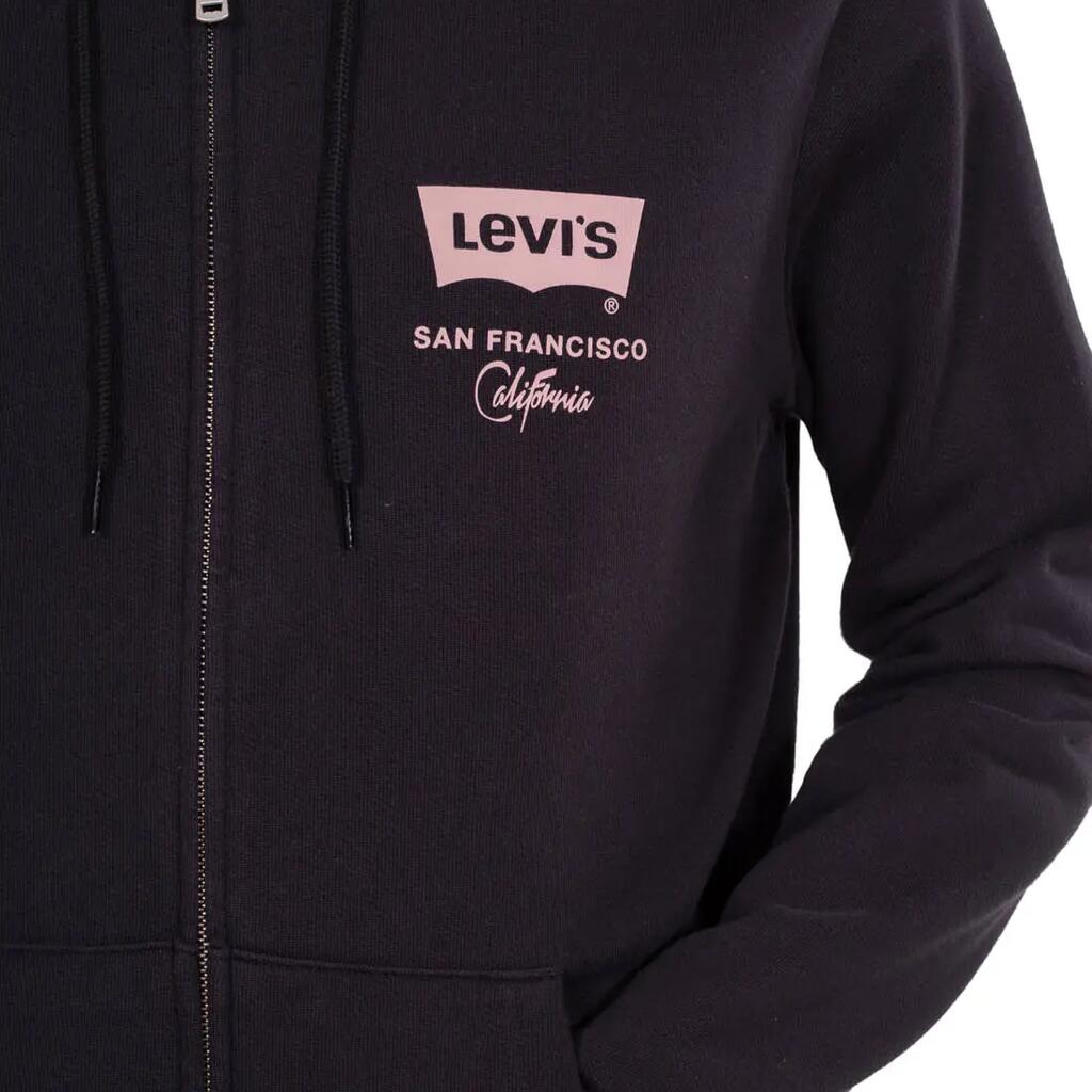 Full Zip Hoodie Graphic Zip Up Black - 38820-0021