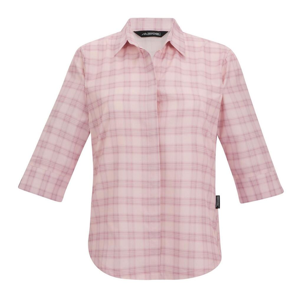 Womens/Ladies Keralin Checked Shirt (Pink Haze)