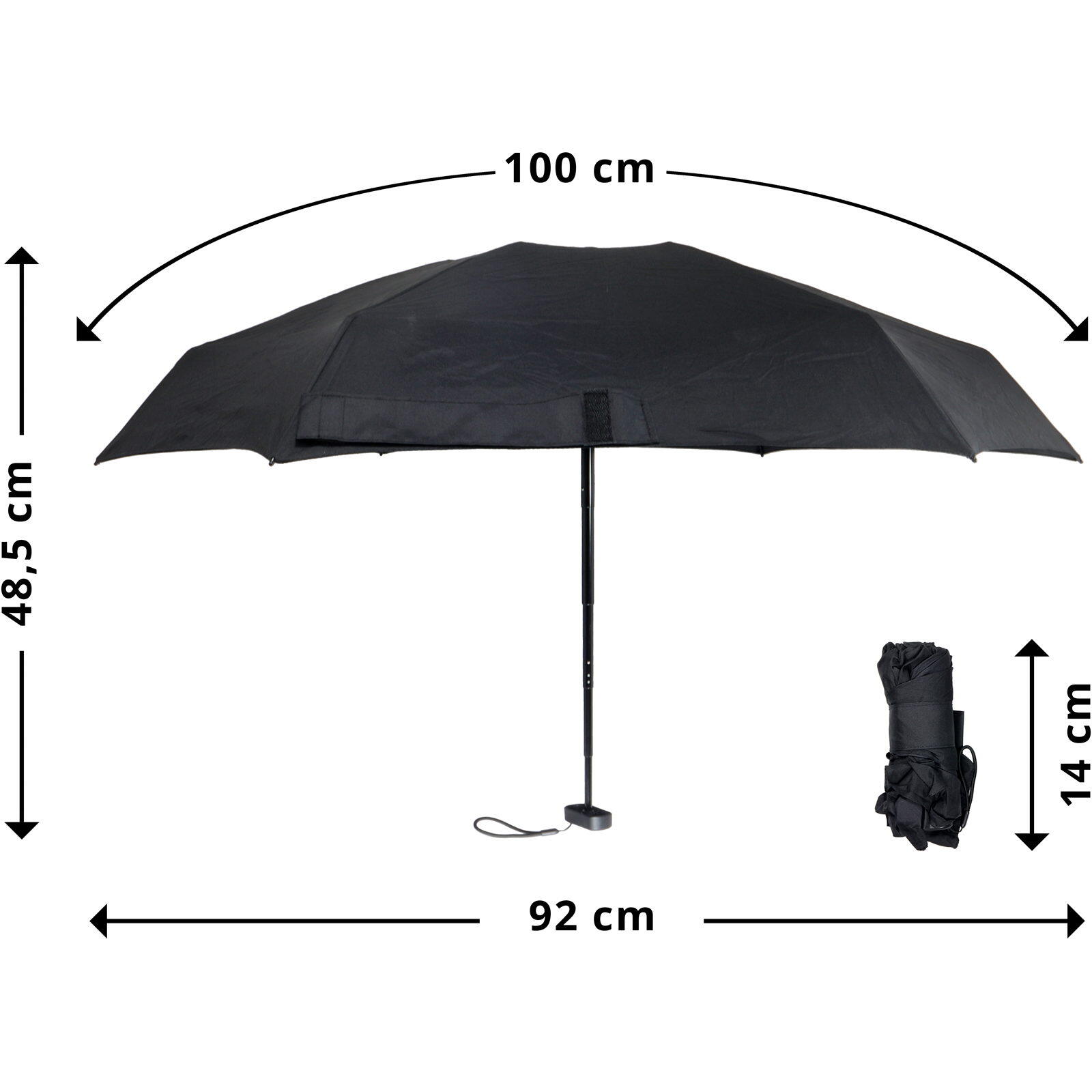 Regenschirm Piko black 3/7