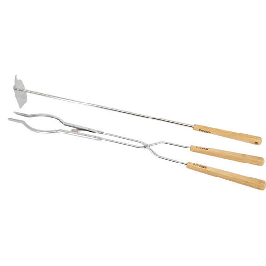 Zange und Schürhaken Lagerfeuerbesteck