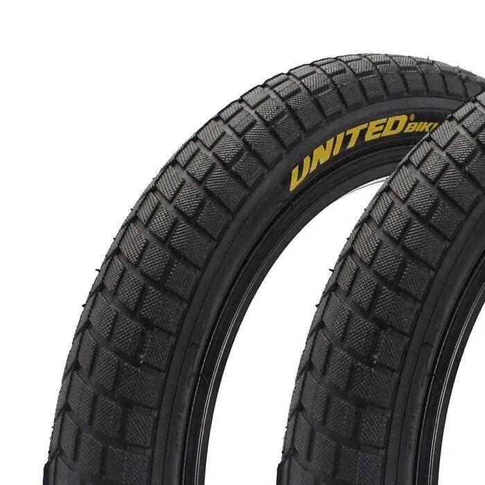 BMX Tyre Set KHE UNITED 16 inches x 2.125 inches, black
