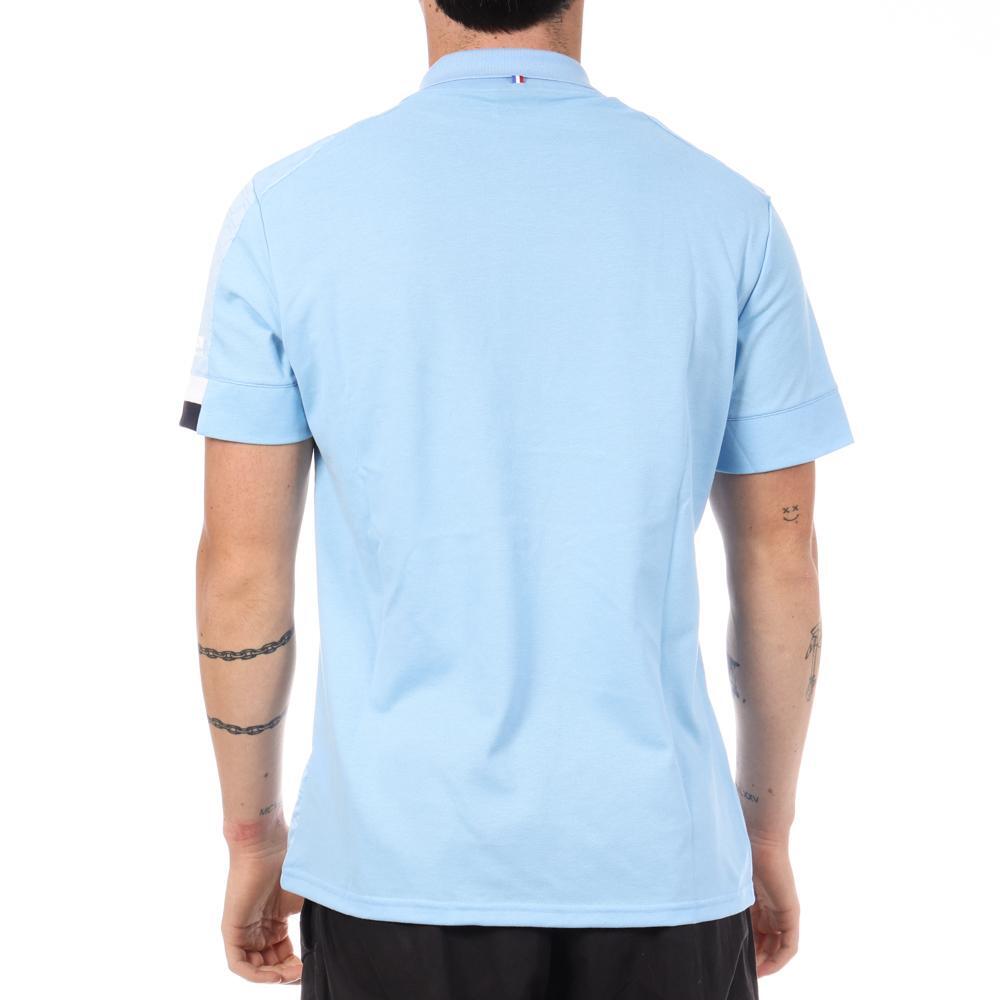 Polo Le Coq Sportif Aviron Bayonnais Azzurro Ufficiale 2/3