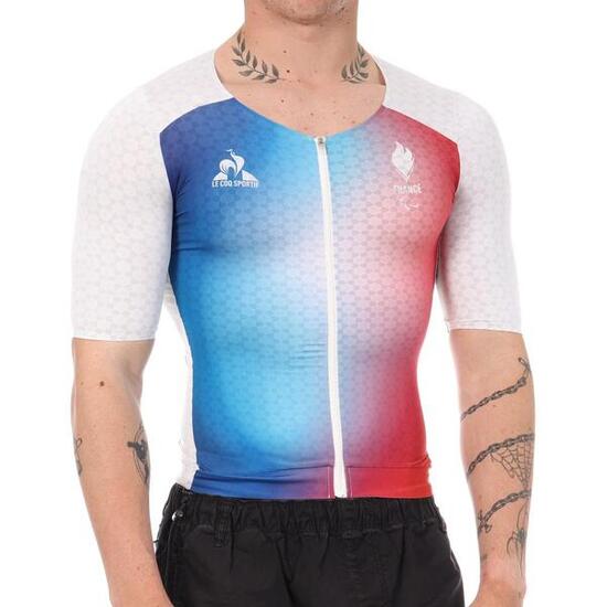 Le Coq Sportif Frankreich Radtrikot Blau/Weiß/Rot