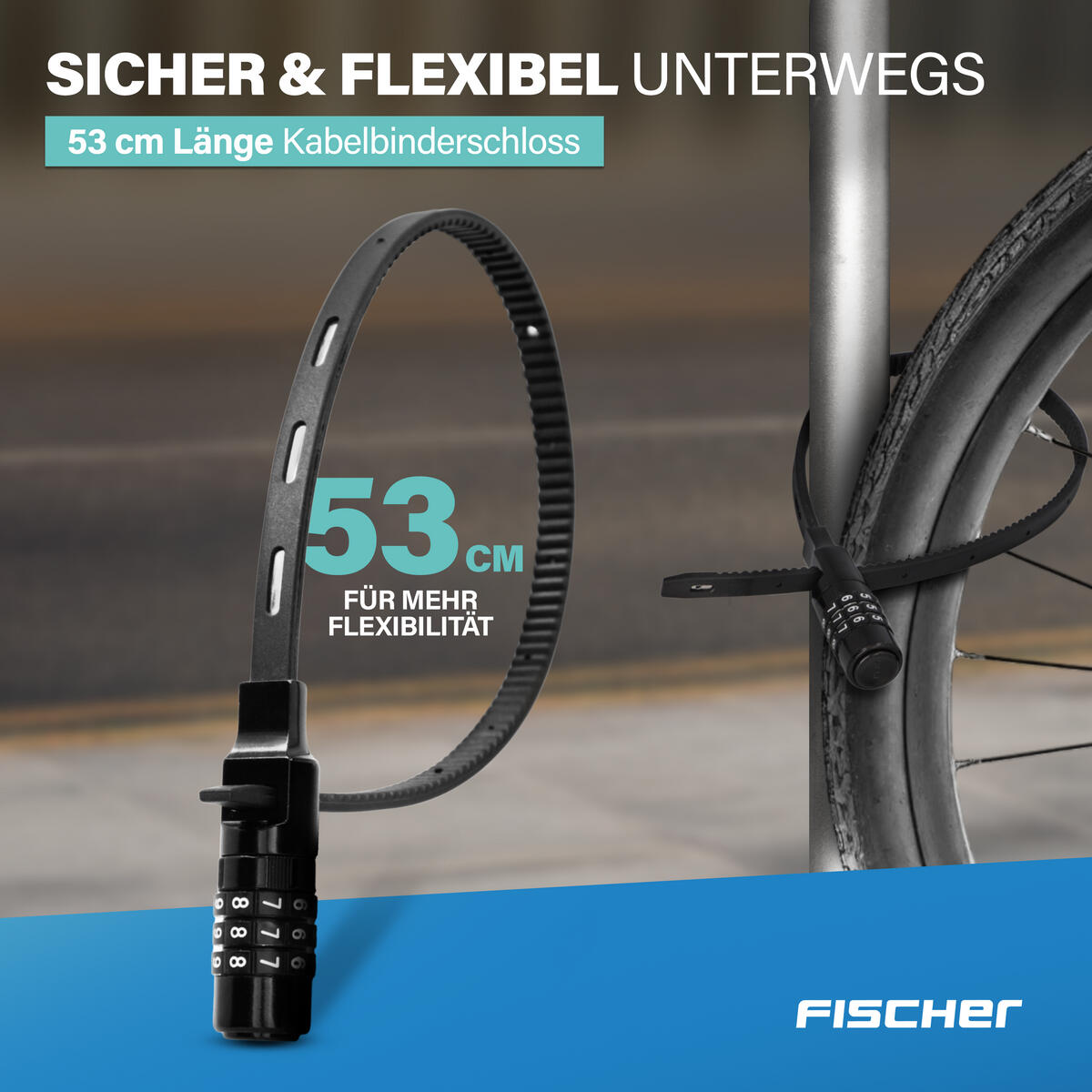 FISCHER Kabelbinderschloss SN53/4 - Länge 53 cm, ø4 mm, Sicherheitsstufe 2 7/7
