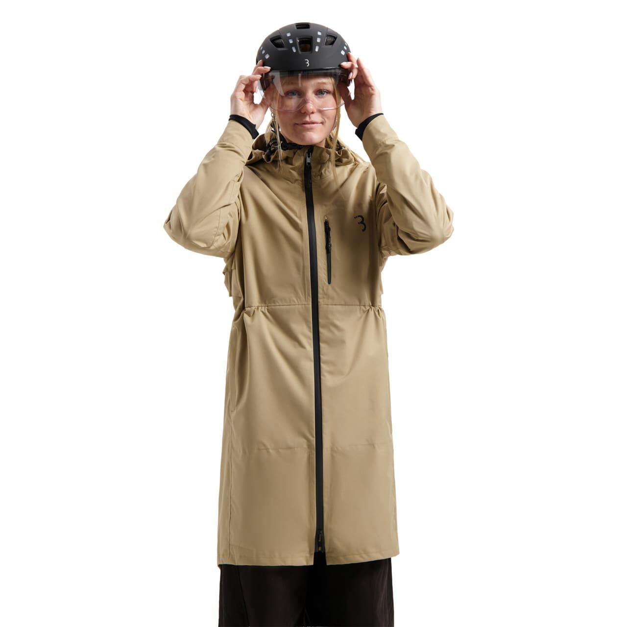 Regenparka für unterwegs und auf dem Fahrrad Unisex RainShield Parka M Kamel 3/5